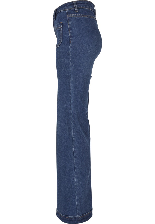 URBAN CLASSICS Straight-Jeans »Urban Classics Damen Ladies Vintage Flared Denim Pants« 1 Stk.
