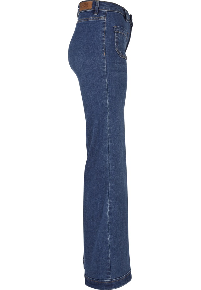URBAN CLASSICS Straight-Jeans »Urban Classics Damen Ladies Vintage Flared Denim Pants« 1 Stk.