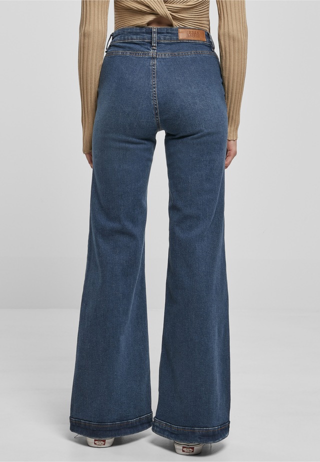 URBAN CLASSICS Straight-Jeans »Urban Classics Damen Ladies Vintage Flared Denim Pants« 1 Stk.