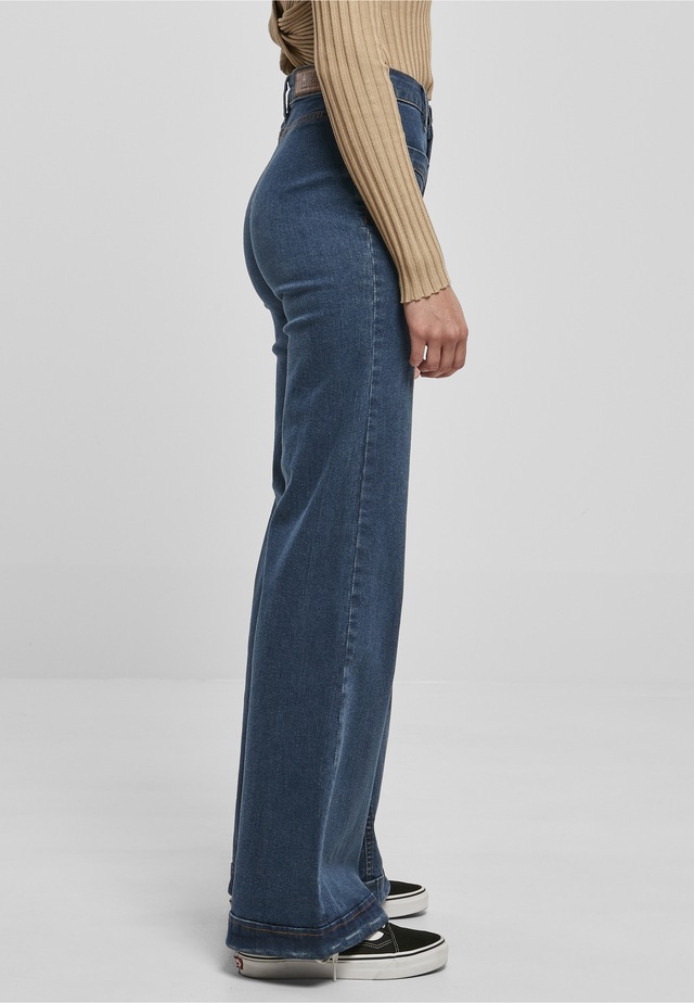 URBAN CLASSICS Straight-Jeans »Urban Classics Damen Ladies Vintage Flared Denim Pants« 1 Stk.