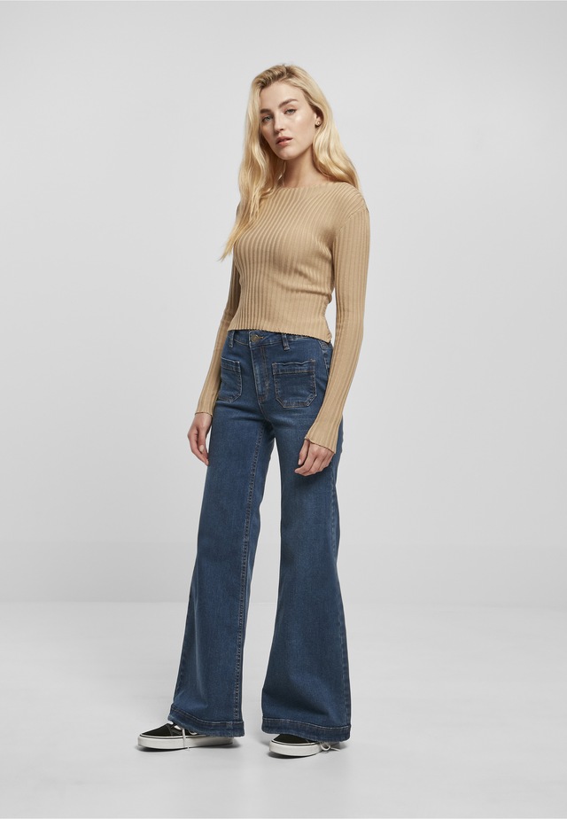 URBAN CLASSICS Straight-Jeans »Urban Classics Damen Ladies Vintage Flared Denim Pants« 1 Stk.