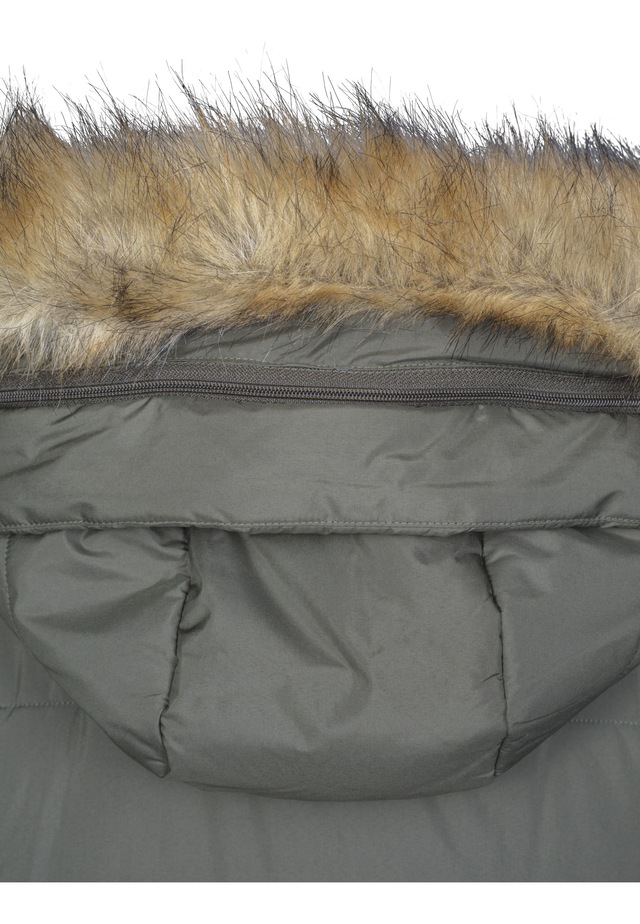 URBAN CLASSICS Winterjacke »Urban Classics Damen Ladies Oversize Faux Fur Puffer Coat« 1 Stk. tlg. mit Kapuze