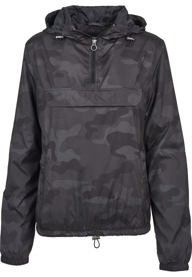 URBAN CLASSICS Funktionsmantel »Urban Classics Damen Ladies Camo Pull Over Jacket«