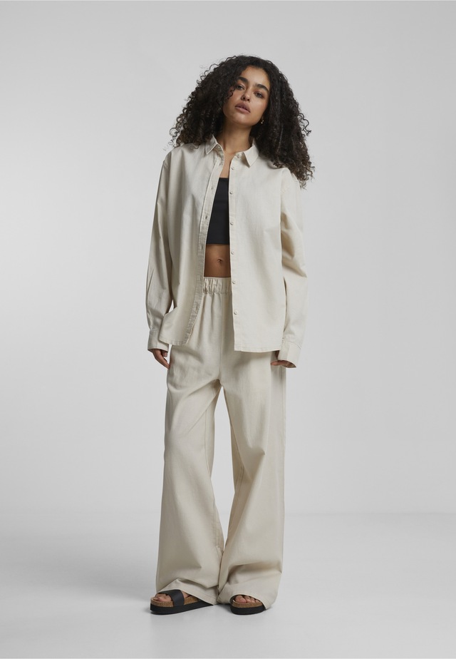 URBAN CLASSICS Stoffhose »Urban Classics Damen Ladies Linen Mixed Wide Pants«