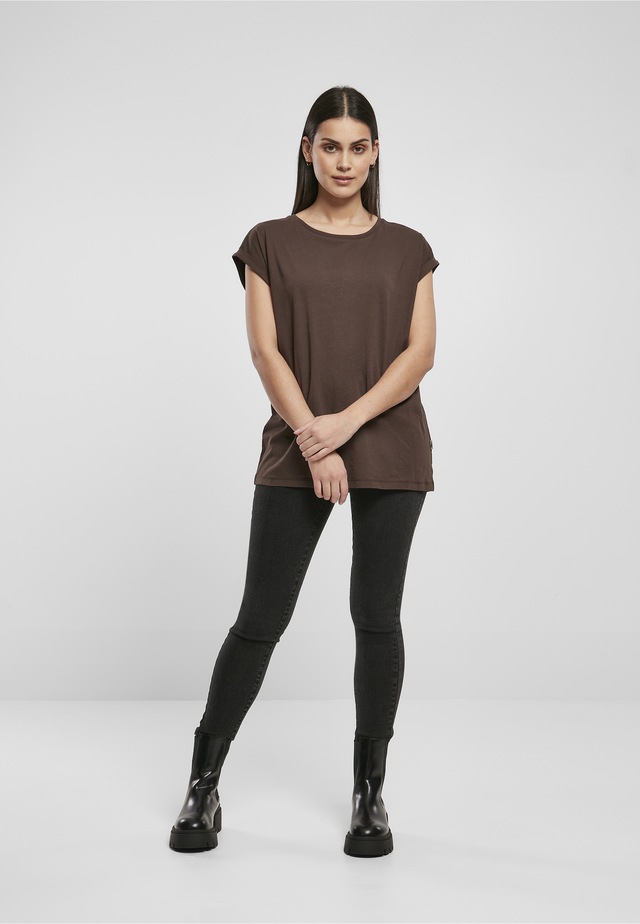 URBAN CLASSICS Kurzarmshirt »Urban Classics Damen Ladies Organic Extended Shoulder Tee« 1
