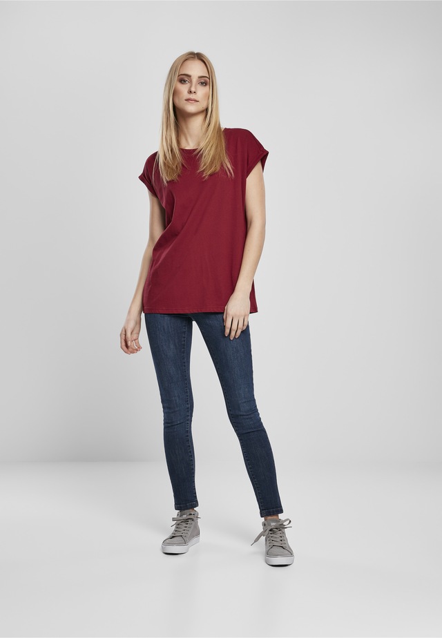 URBAN CLASSICS Kurzarmshirt »Urban Classics Damen Ladies Organic Extended Shoulder Tee« 1