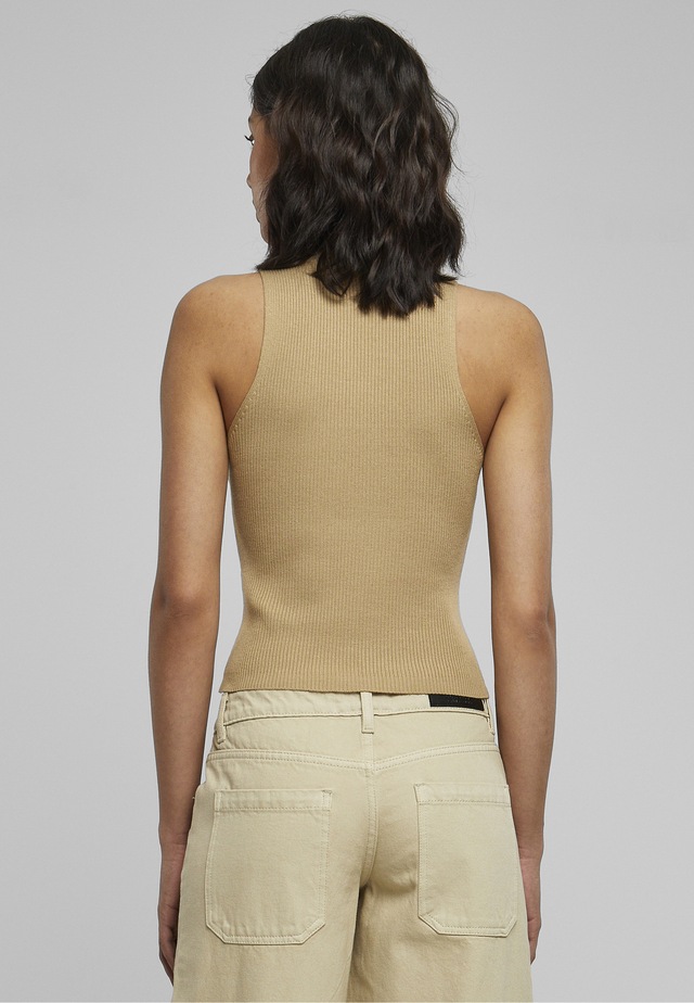 URBAN CLASSICS Tanktop »Urban Classics Damen Ladies Short Rib Knit Turtleneck Top« 1