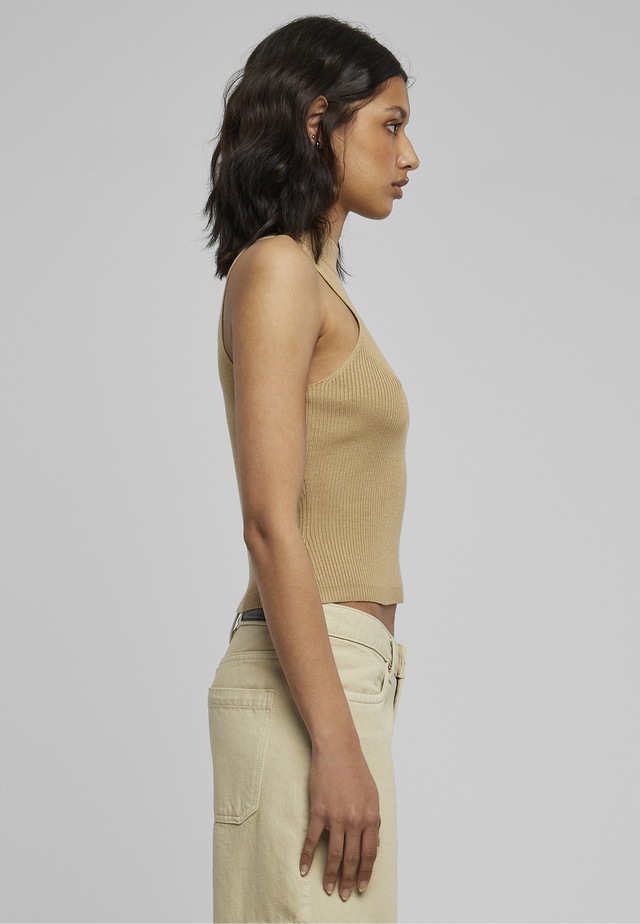 URBAN CLASSICS Tanktop »Urban Classics Damen Ladies Short Rib Knit Turtleneck Top« 1