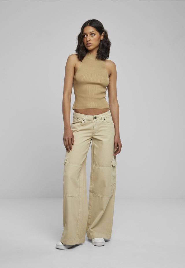 URBAN CLASSICS Tanktop »Urban Classics Damen Ladies Short Rib Knit Turtleneck Top« 1
