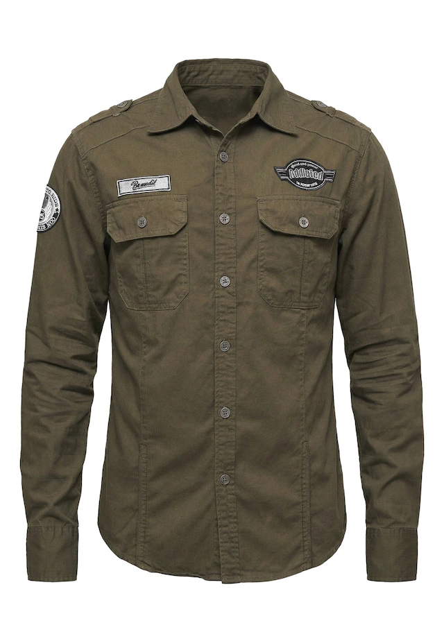 Brandit Langarmhemd »Brandit Herren Luis Vintageshirt« 1 Stk.
