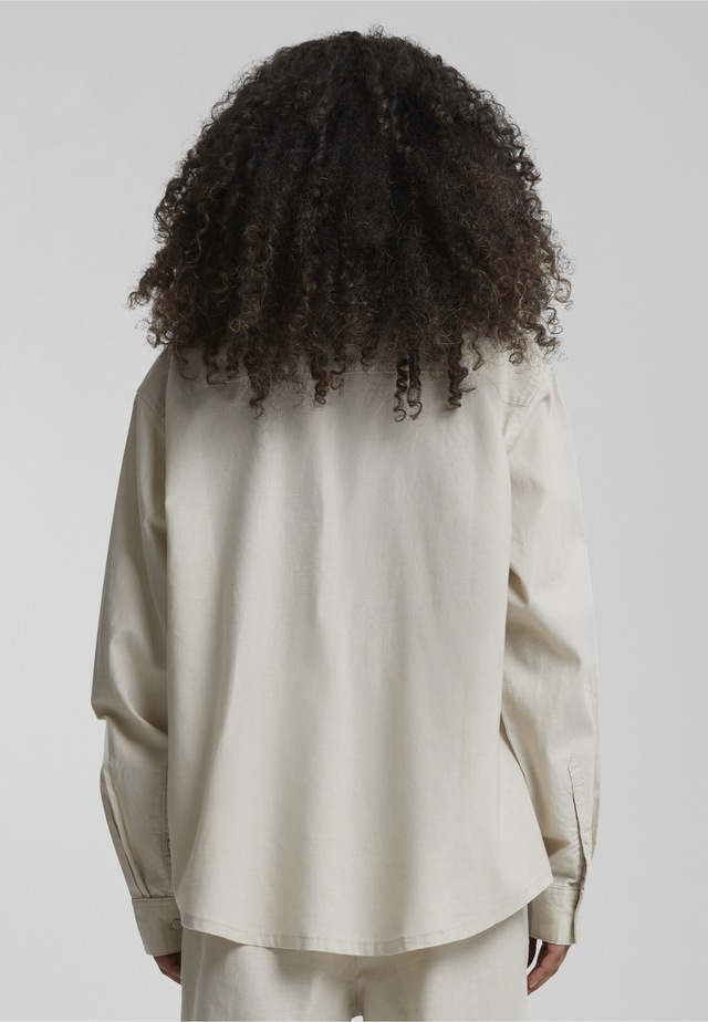 URBAN CLASSICS Blusentop »Urban Classics Damen Ladies Linen Mixed Oversized Shirt«