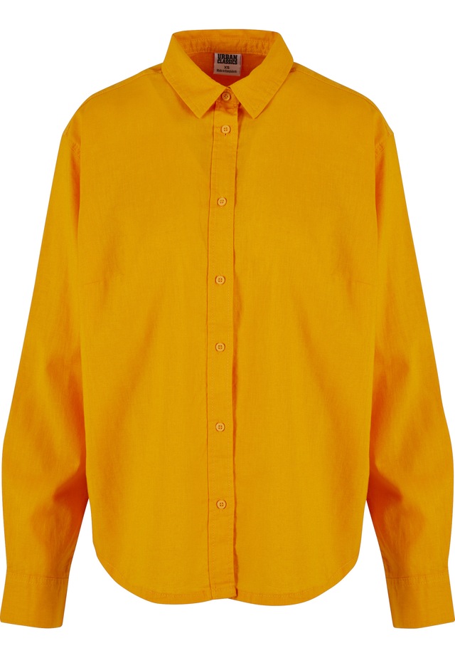 URBAN CLASSICS Blusentop »Urban Classics Damen Ladies Linen Mixed Oversized Shirt«