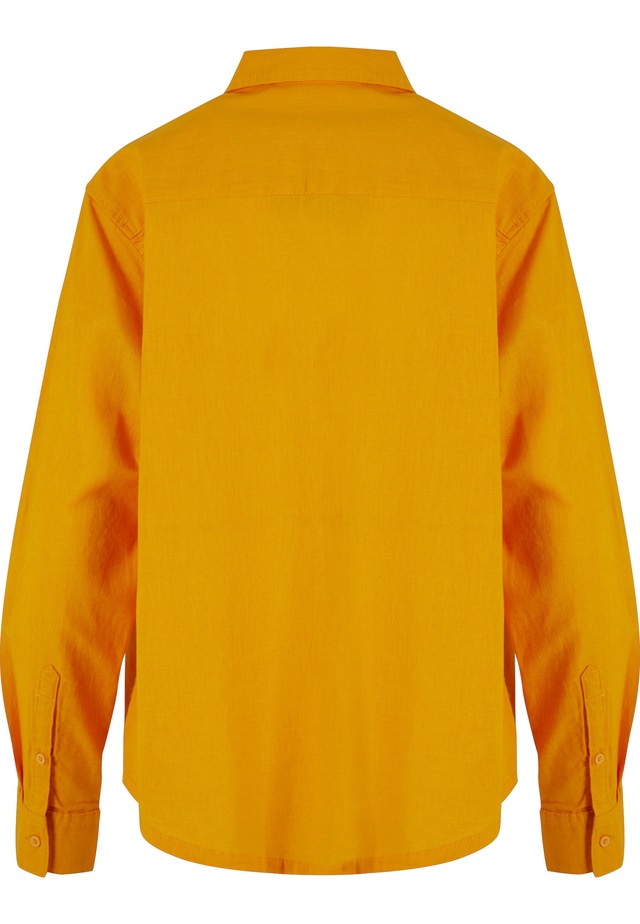 URBAN CLASSICS Blusentop »Urban Classics Damen Ladies Linen Mixed Oversized Shirt«