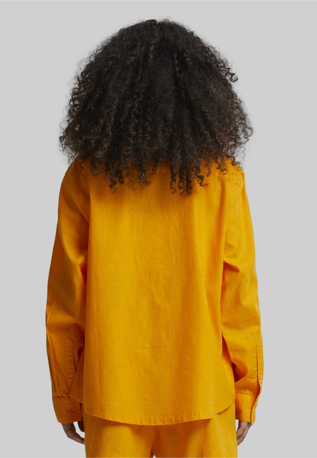 URBAN CLASSICS Blusentop »Urban Classics Damen Ladies Linen Mixed Oversized Shirt«
