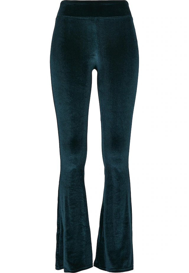 URBAN CLASSICS Leggings »Urban Classics Damen Ladies High Waist Velvet Boot Cut Leggings«