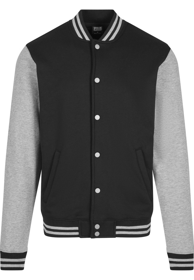 URBAN CLASSICS Outdoorjacke »Urban Classics Herren 2-tone College Sweatjacket« 1 Stk. tlg. ohne Kapuze