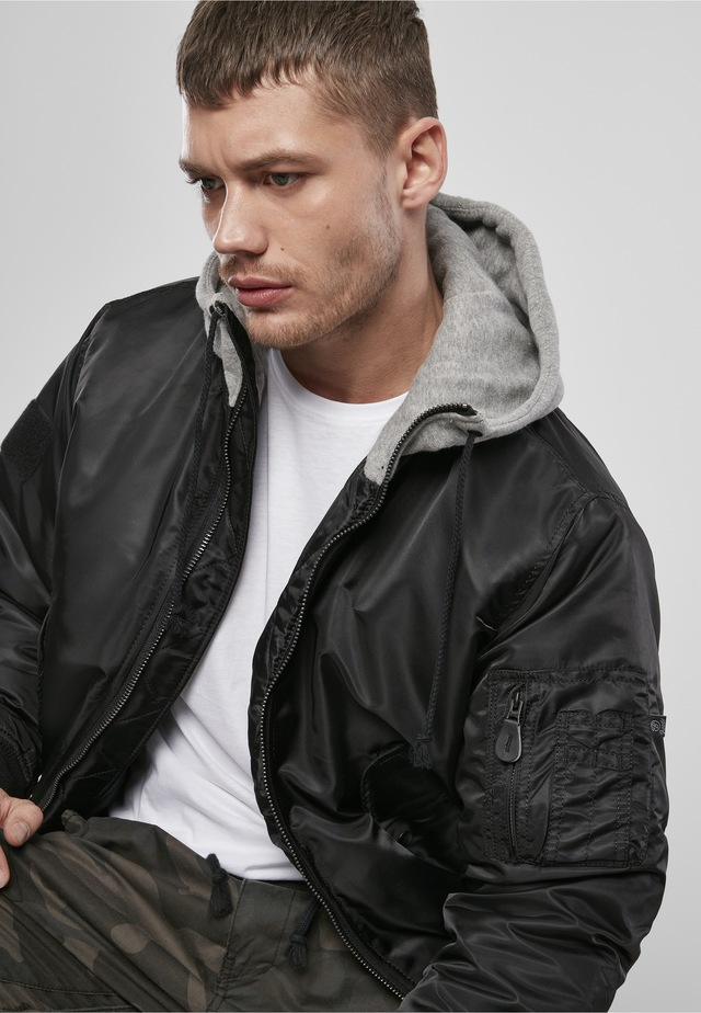 Brandit Anorak »Brandit Herren Hooded MA1 Bomber Jacket« 1 Stk. tlg. mit Kapuze