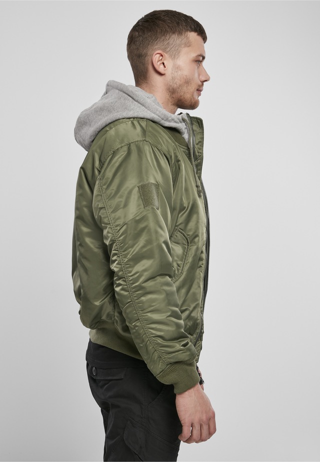Brandit Anorak »Brandit Herren Hooded MA1 Bomber Jacket« 1 Stk. tlg. mit Kapuze
