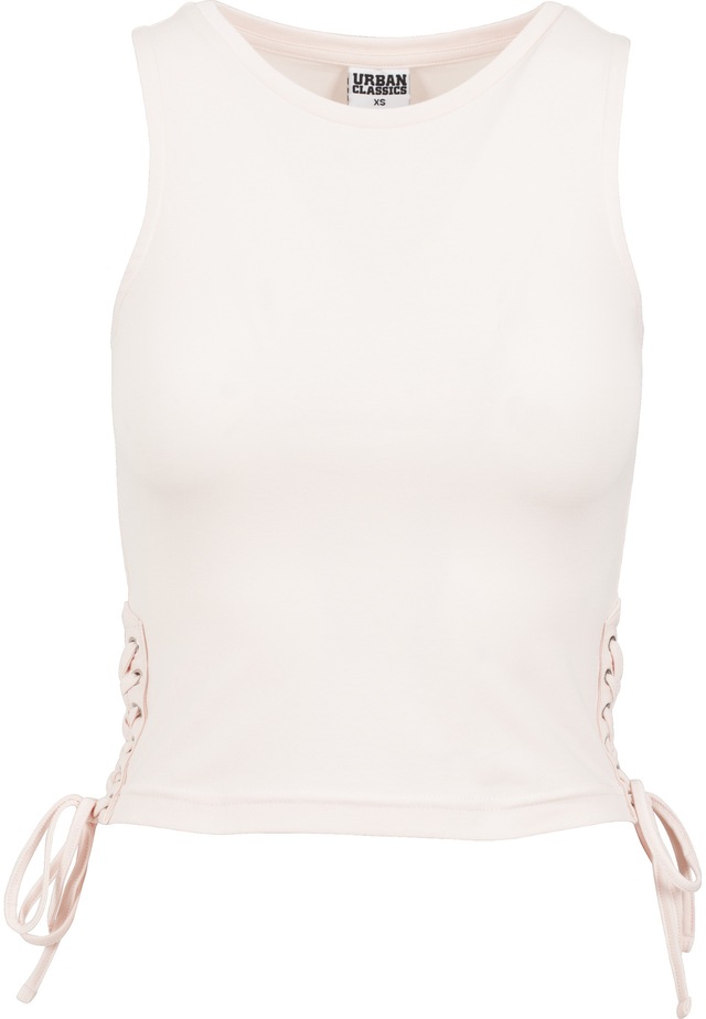 URBAN CLASSICS Tanktop »Urban Classics Damen Ladies Lace Up Cropped Top« 1 Stk.