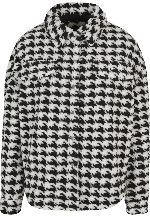 URBAN CLASSICS Langmantel »Urban Classics Damen Ladies AOP Sherpa Overshirt«
