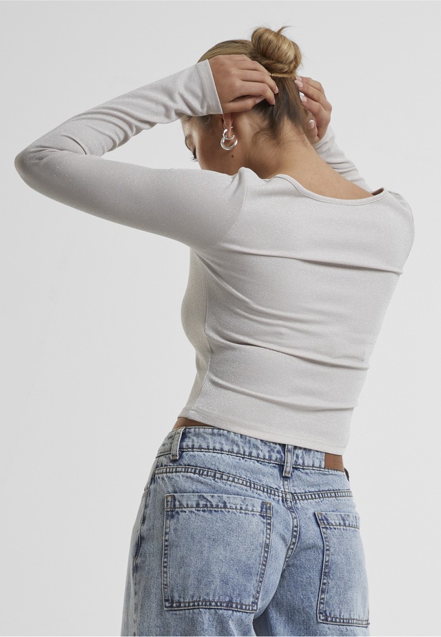 URBAN CLASSICS T-Shirt »Urban Classics Ladies Glitter Square Neck Longsleeve« 1