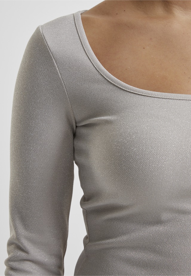 URBAN CLASSICS T-Shirt »Urban Classics Ladies Glitter Square Neck Longsleeve« 1