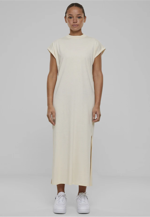 URBAN CLASSICS Shirtkleid »Urban Classics Damen Ladies Long Extended Shoulder Dress« 1 Stk. tlg.