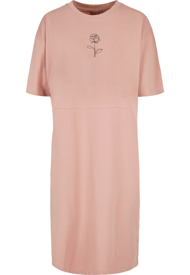 Merchcode Shirtkleid »Merchcode Damen Ladies Rose Oversized Slit Tee Dress« 1 Stk. tlg.