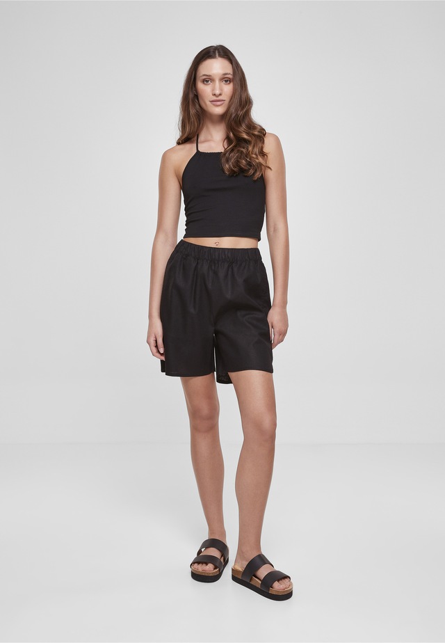 URBAN CLASSICS Shorts »Urban Classics Damen Ladies Linen Mixed Shorts«