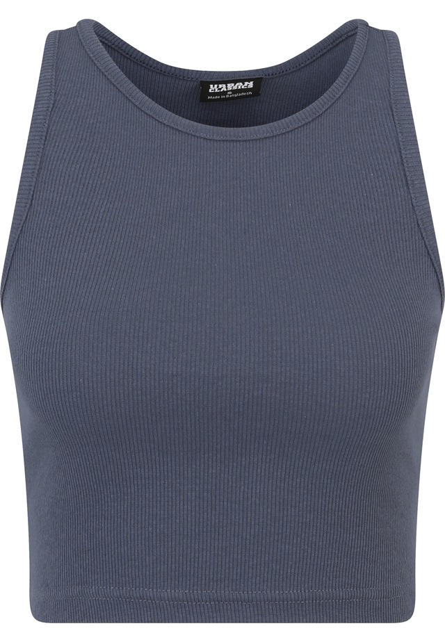 URBAN CLASSICS Tanktop »Urban Classics Damen Ladies Cropped Rib Top 2-Pack« 1 Stk.