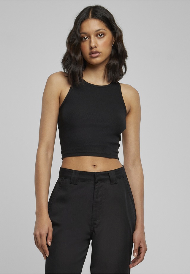 URBAN CLASSICS Tanktop »Urban Classics Damen Ladies Cropped Rib Top 2-Pack« 1 Stk.
