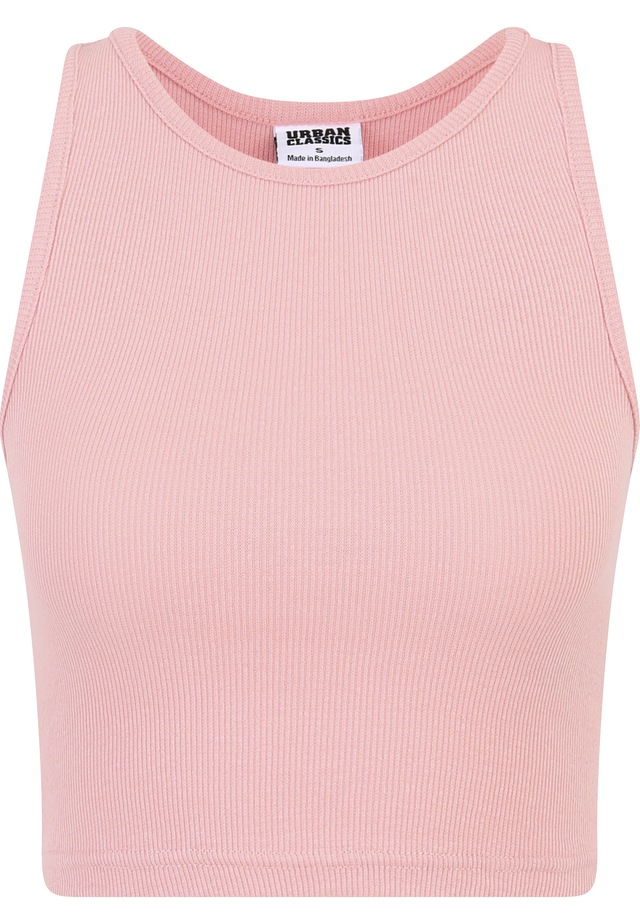 URBAN CLASSICS Tanktop »Urban Classics Damen Ladies Cropped Rib Top 2-Pack« 1 Stk.