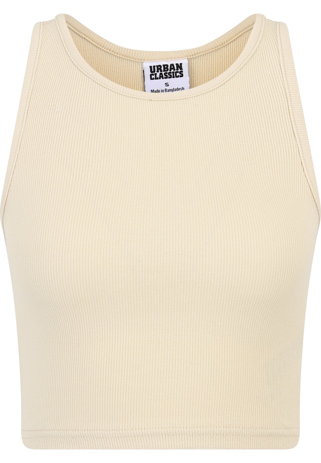 URBAN CLASSICS Tanktop »Urban Classics Damen Ladies Cropped Rib Top 2-Pack« 1 Stk.