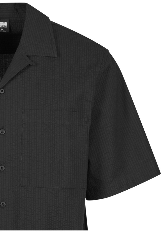 URBAN CLASSICS Langarmhemd »Urban Classics Herren Relaxed Seersucker Short Sleeve Shirt« 1 Stk.