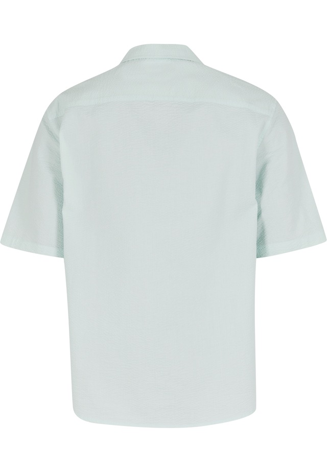 URBAN CLASSICS Langarmhemd »Urban Classics Herren Relaxed Seersucker Short Sleeve Shirt« 1 Stk.