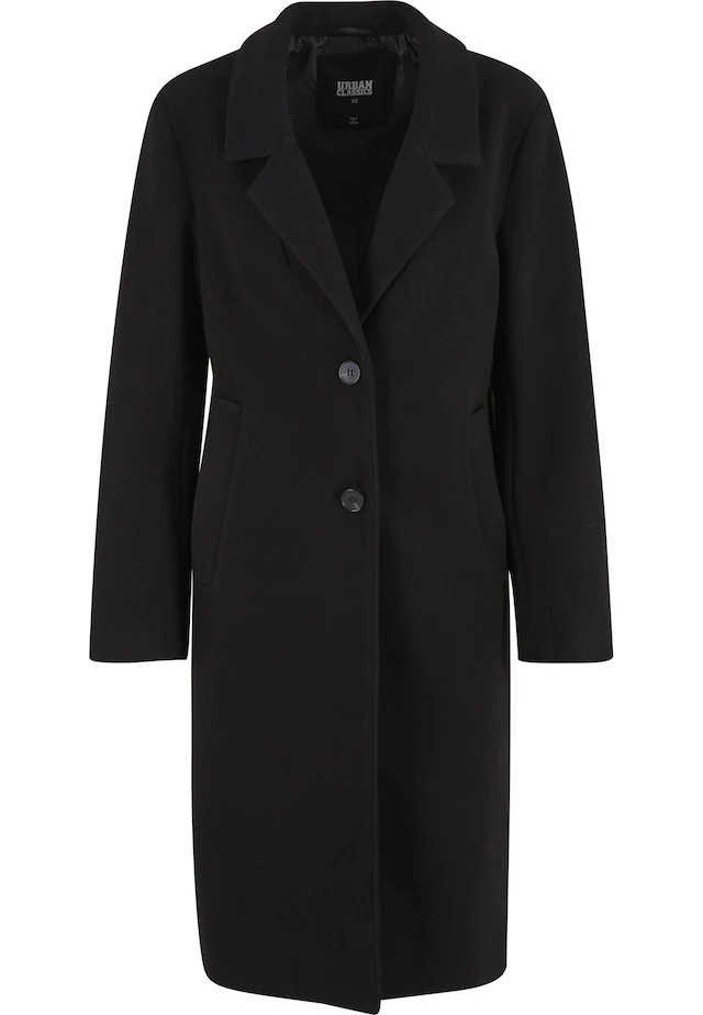 URBAN CLASSICS Winterjacke »Urban Classics Ladies Basic Coat« 1 Stk. tlg. ohne Kapuze