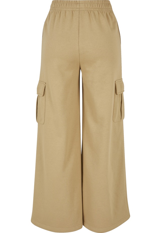 URBAN CLASSICS Sweathose »Urban Classics Damen Ladies Highwaist Wide Leg Cargo Terry Pants«