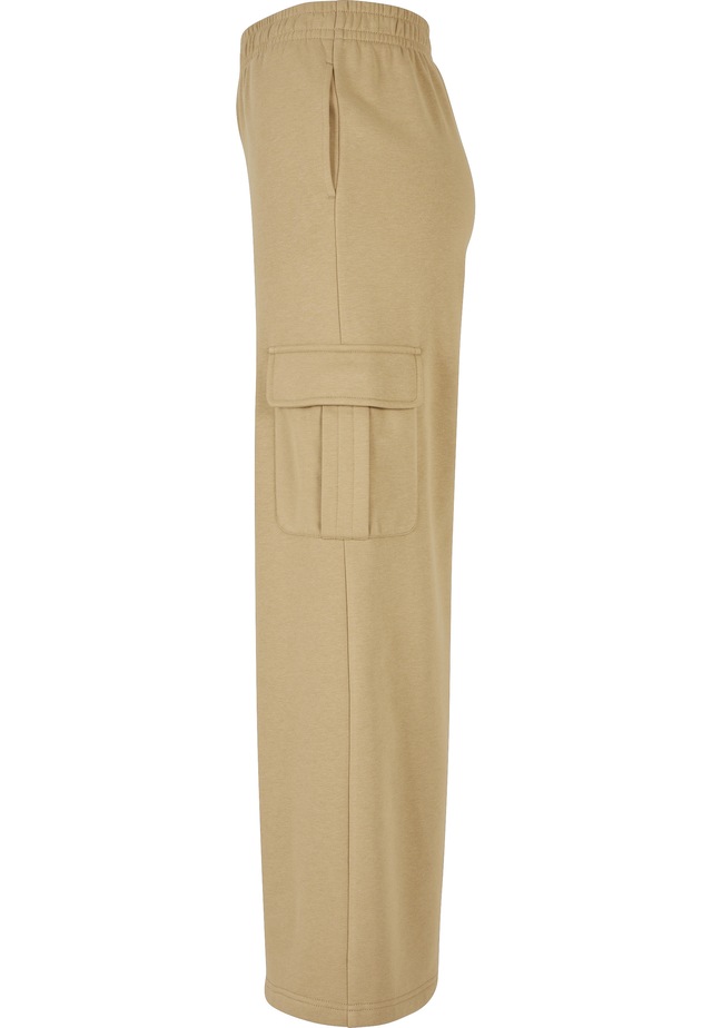 URBAN CLASSICS Sweathose »Urban Classics Damen Ladies Highwaist Wide Leg Cargo Terry Pants«