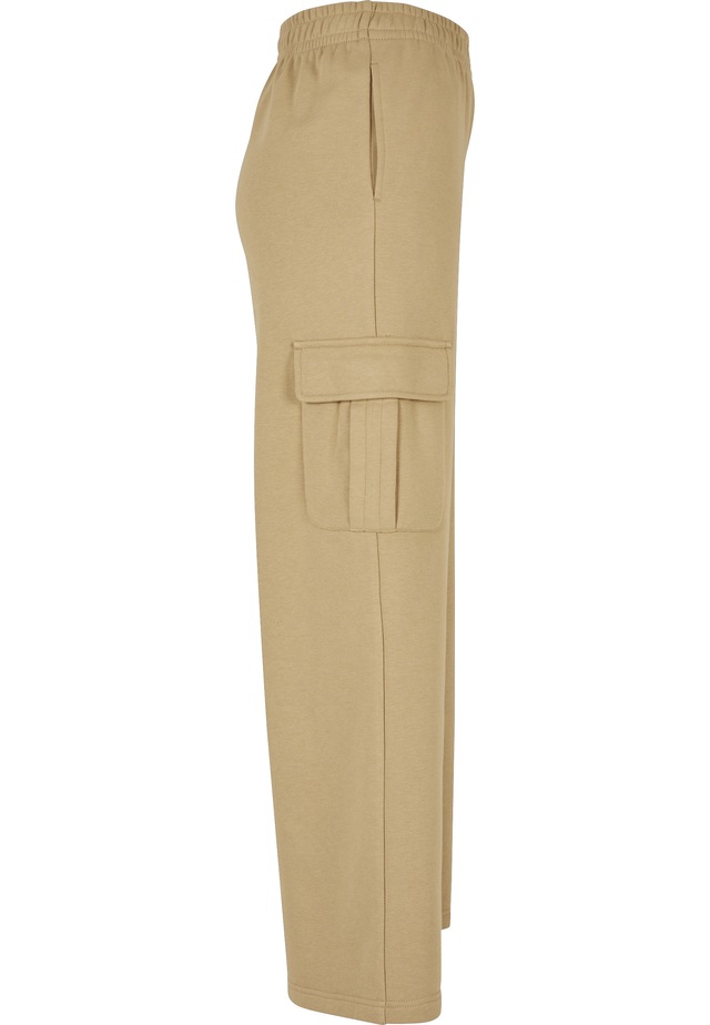 URBAN CLASSICS Sweathose »Urban Classics Damen Ladies Highwaist Wide Leg Cargo Terry Pants«