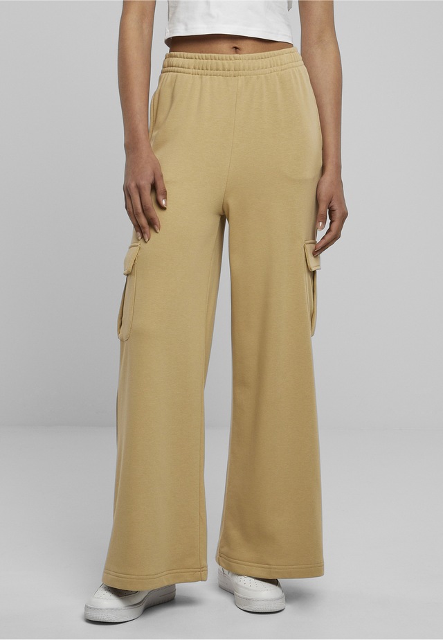 URBAN CLASSICS Sweathose »Urban Classics Damen Ladies Highwaist Wide Leg Cargo Terry Pants«