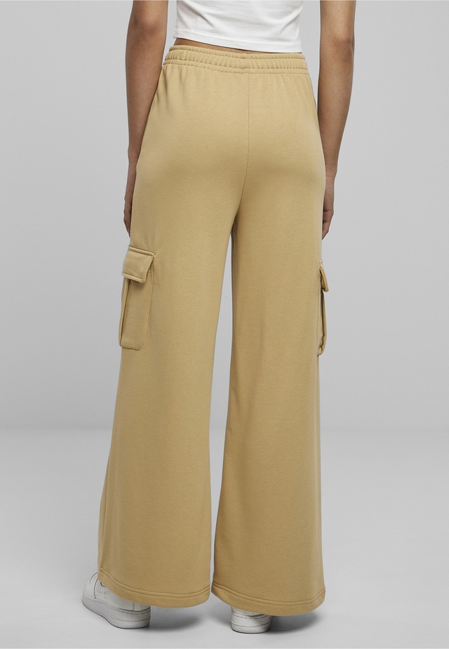 URBAN CLASSICS Sweathose »Urban Classics Damen Ladies Highwaist Wide Leg Cargo Terry Pants«