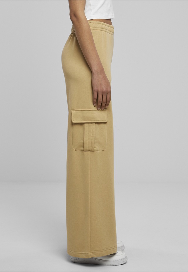 URBAN CLASSICS Sweathose »Urban Classics Damen Ladies Highwaist Wide Leg Cargo Terry Pants«