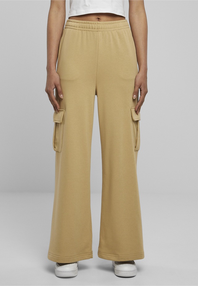 URBAN CLASSICS Sweathose »Urban Classics Damen Ladies Highwaist Wide Leg Cargo Terry Pants«