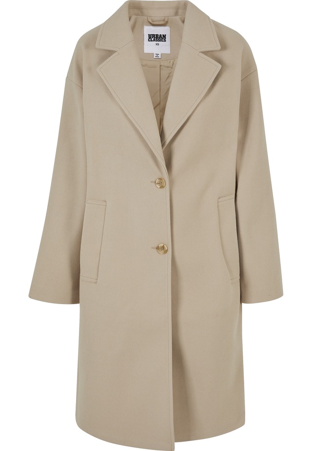 URBAN CLASSICS Winterjacke »Urban Classics Damen Ladies Oversized Long Coat« 1 Stk. tlg. ohne Kapuze