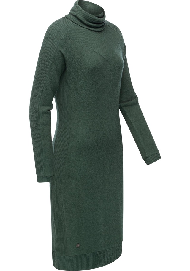 Ragwear Jerseykleid »Peona« Ohne Taschen Modisches Damen Pulloverkleid mit Rollkragen