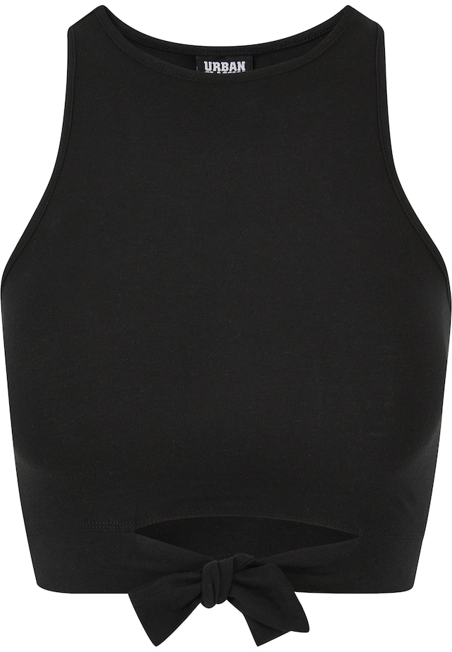 URBAN CLASSICS Tanktop »Urban Classics Damen Ladies Cropped Knot Top« 1 Stk.