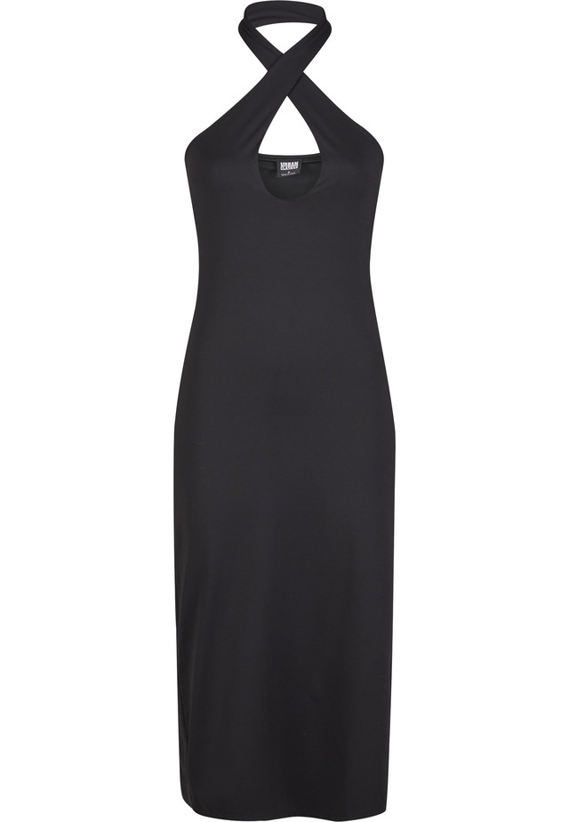 URBAN CLASSICS Shirtkleid »Urban Classics Ladies Crossed Neckholder Dress« 1 Stk. tlg.