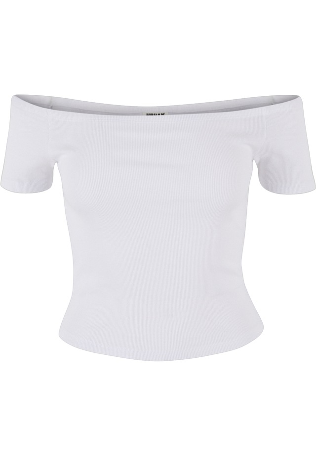 URBAN CLASSICS T-Shirt »Urban Classics Ladies Organic Off Shoulder Rib Tee 2-Pack« 1