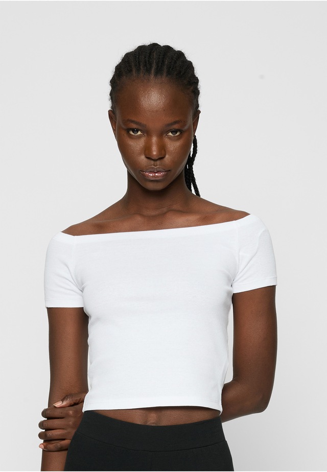 URBAN CLASSICS T-Shirt »Urban Classics Ladies Organic Off Shoulder Rib Tee 2-Pack« 1