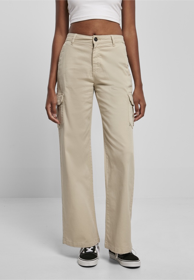 URBAN CLASSICS Stoffhose »Urban Classics Damen Ladies High Waist Straight Cargo Pants«